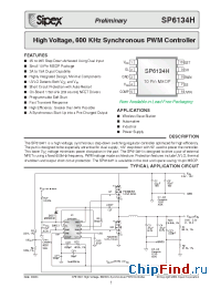 Datasheet SP6134HCU manufacturer Sipex